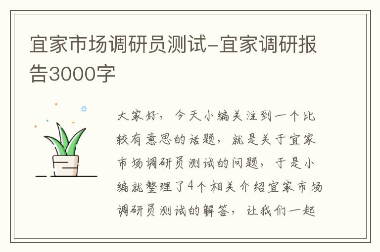 宜家市场调研员测试-宜家调研报告3000字