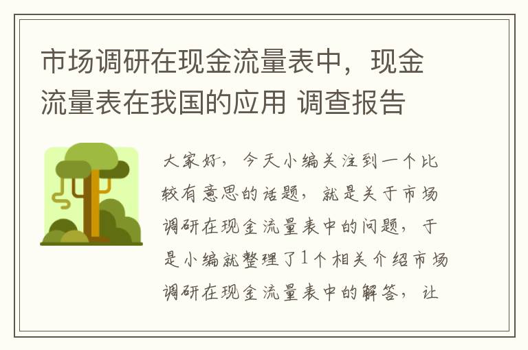 市场调研在现金流量表中，现金流量表在我国的应用 调查报告